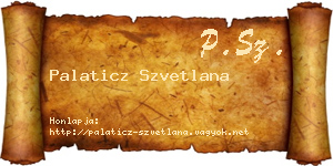 Palaticz Szvetlana névjegykártya